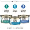 imageAmazon Brand  Wonder Bound Canned Wet Cat Food Salmon Recipe in Gravy No Artificial Flavors Adult Recipe 3 Ounce Pack of 24Variety Pack Seafood  Tuna  Salmon