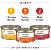 imageAmazon Brand  Wonder Bound Canned Wet Cat Food Salmon Recipe in Gravy No Artificial Flavors Adult Recipe 3 Ounce Pack of 24Variety Pack Turkey  Chicken  Beef