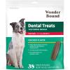 imageWonder Bound Dog Dental Treats for Large Dogs Over 50 lbs Fresh Mint Flavor Made with Real Chicken Nubbed Texture for Plaque ampamp Tartar Control Freshens Breath While Chewing 9 CountChicken