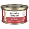 imageAmazon Brand  Wonder Bound Wet Cat Food Pate No Added Grain Variety Pack BeefChickenTurkey ampamp Giblet 3 ounce Pack of 24Beef