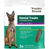 imageWonder Bound Dog Dental Treats for Large Dogs Over 50 lbs Fresh Mint Flavor Made with Real Chicken Nubbed Texture for Plaque ampamp Tartar Control Freshens Breath While Chewing 9 CountChicken