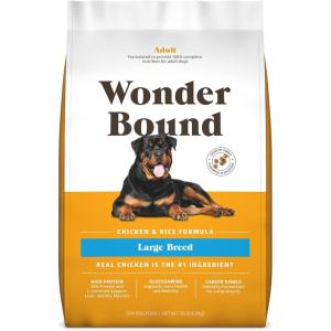 imageAmazon Brand  Wonder Bound Large Breed Adult Dry Dog Food Chicken ampamp Rice 15 Pound Pack of 1