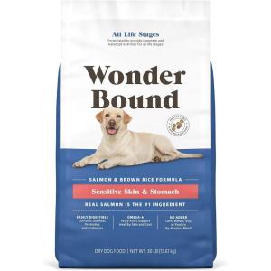 imageAmazon Brand  Wonder Bound Sensitive Skin and Stomach Dry Dog Food Salmon ampamp Brown Rice  30 lb