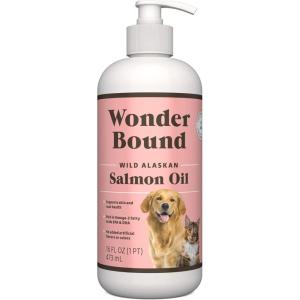imageAmazon Brand  Wonder Bound Wild Alaskan Salmon Oil  Skin and Coat Support Omega 3 Supplement for Dog and Cat  16 fl oz16 fl oz