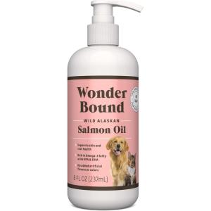 imageAmazon Brand  Wonder Bound Wild Alaskan Salmon Oil  Skin and Coat Support Omega 3 Supplement for Dog and Cat  16 fl oz8 fl oz